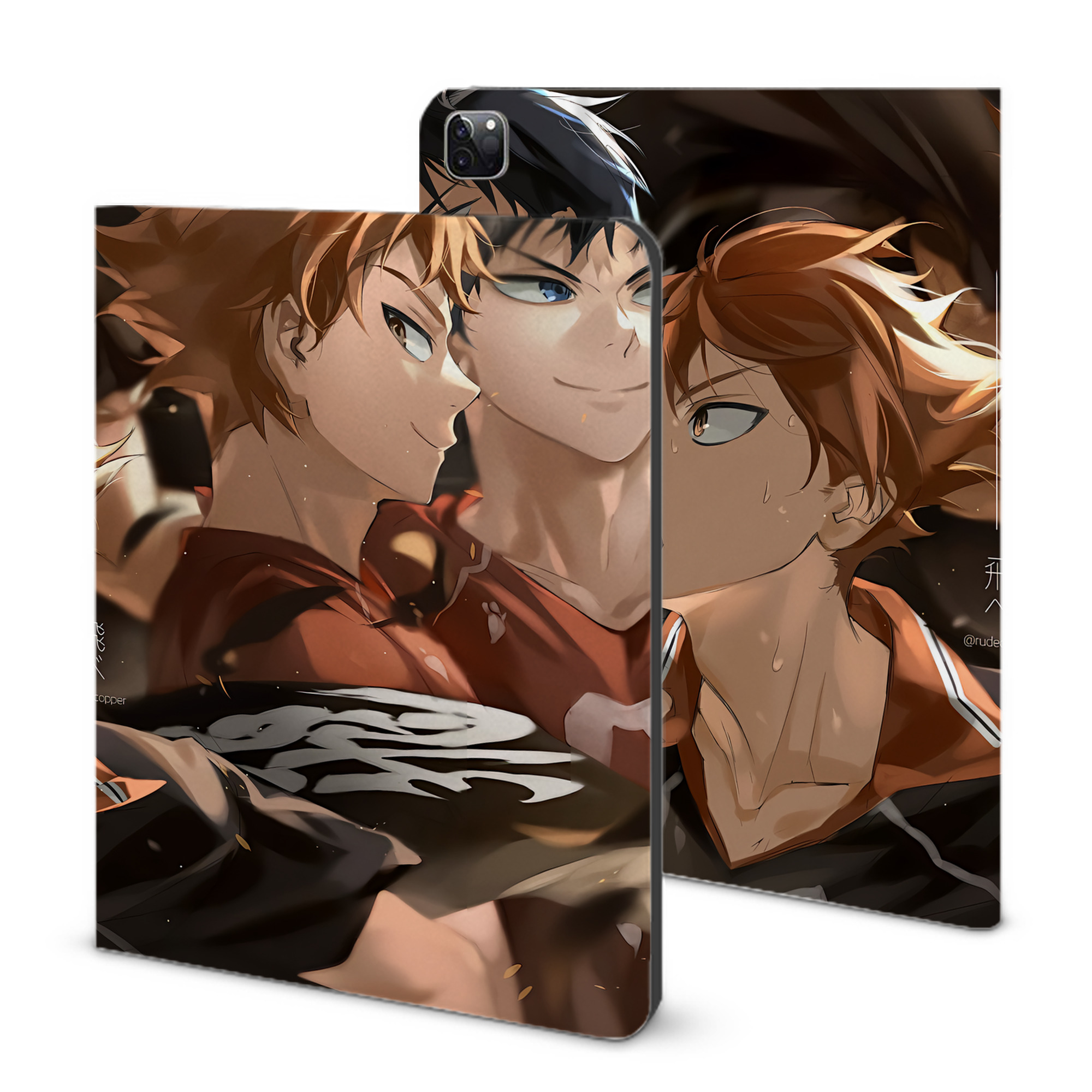 （画像用） ハイキュー!! Haikyu!! IPad ケース ブック型 PUレザー TPU 耐衝撃 軽量 薄型 ペン収納なし 全面保護 IPad 各モデル対応